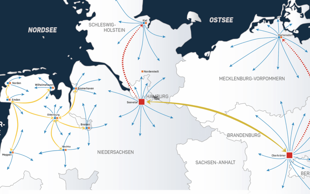Wieder zwei neue große Lagerdrehscheiben in Deutschland Handel baut, was das Zeug hält